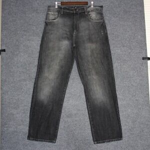 G Unit Men's Black Wash Denim Jeans Loose Fit Straight Leg 36 Y2K Skater Hip Hop